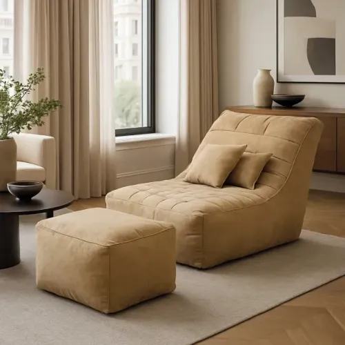 POLTRONA ESTILO TOGO COM APOIO PÉS