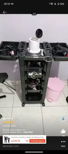 Lavatório+carrinho auxiliar