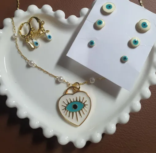 Kit de semijoias olho grego