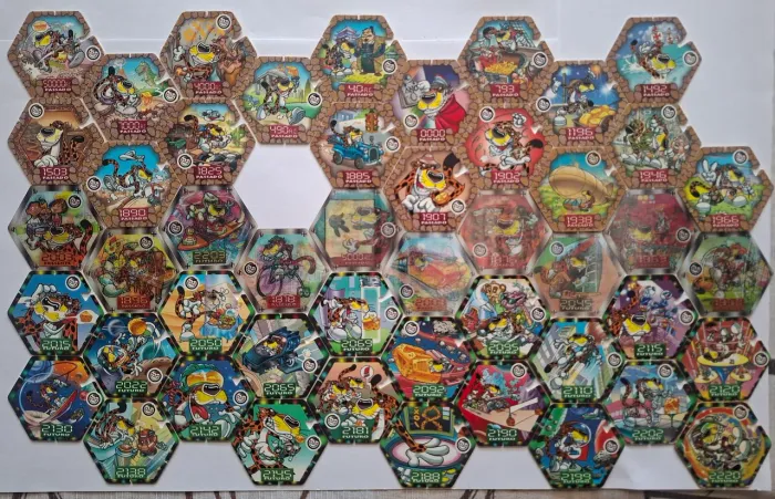 Coleção tazos máquina do tempo faltando 2