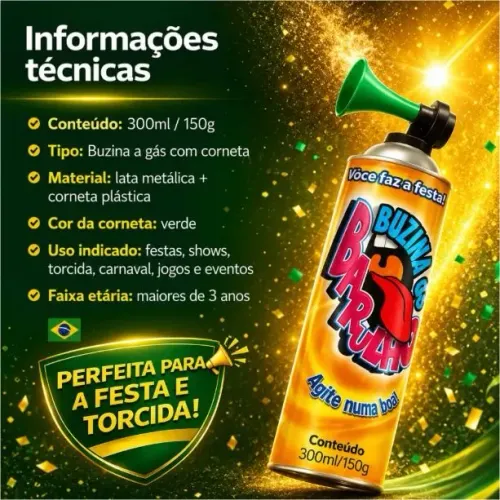 Buzina do BARULHO a gás com CORNETA