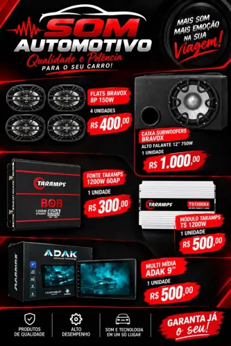 SOM AUTOMOTIVO, VENDA COMPLETA OU SEPARADAMENTE