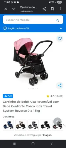 Vendo carrinho de bebê novo marca Cosco