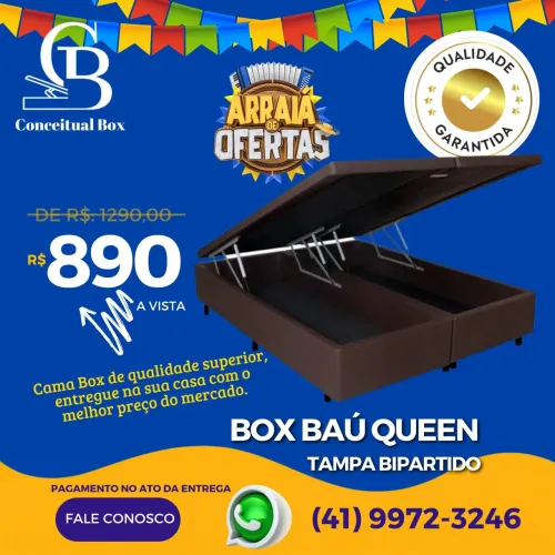 BOX BAÚ QUEEN BIPARTIDO
