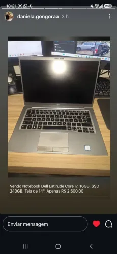 Vendo Excelente Notebook Dell Latitude Core I7