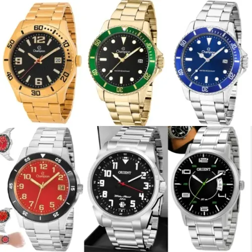 Relógio Masculino Champion e Orient. Nota fiscal. Valor: 250,00 reais cada. Originais. 