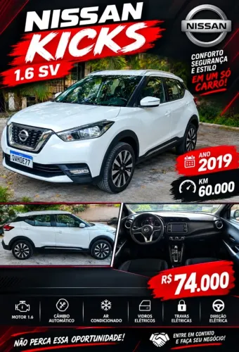 Nissan Kicks SV 1.6 16V Flexstar 5P Aut. 2019
