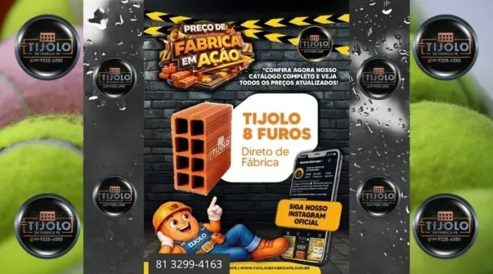 tijolo 8 furos entrega rápida na sua cidade 