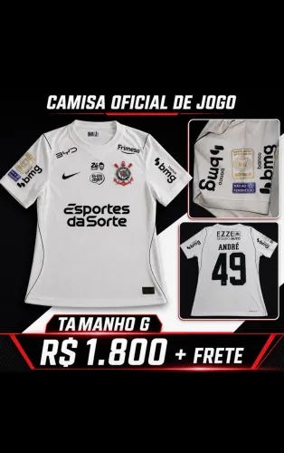 Camisa do Corinthians oficial de jogo