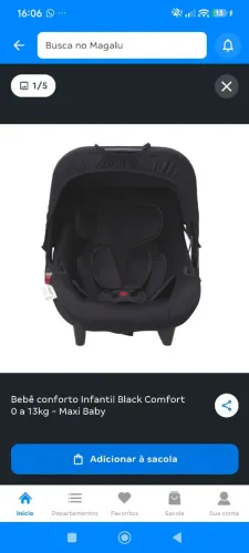 Bebe conforto bebê preto