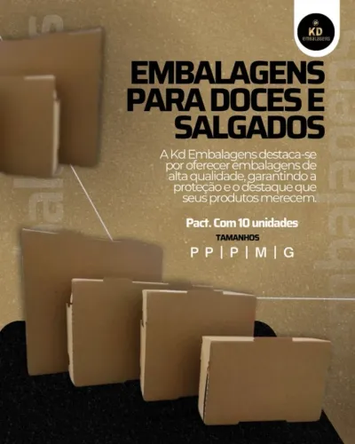 Caixa para Salgados e Doces - pacote com 10
