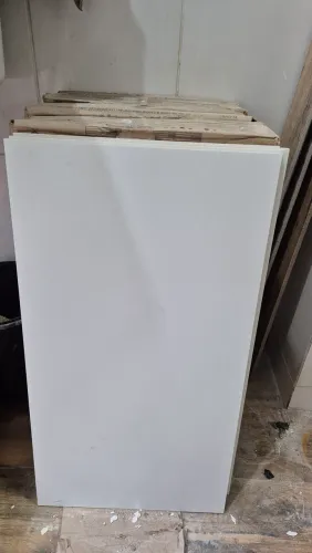 Porcelanato Branco RV Glacial Snow Acetinado 32x59 - 10,40 m²