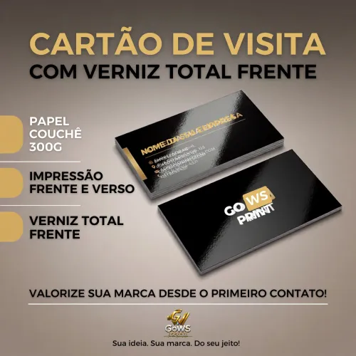 CARTÃO DE VISITA PERSONALIZADO 300G