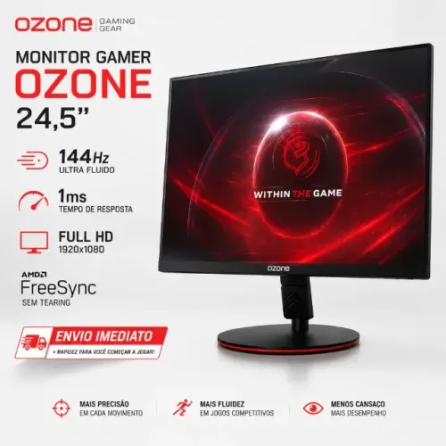 Monitor Gamer Ozone 24,5- Full HD 144Hz 1ms FreeSync HDMI | OZDSP24