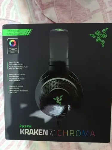 Razer kraken 7.1 chroma headset fone