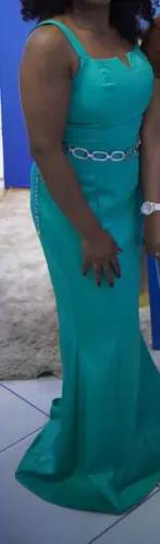 Vestido longo verde calda sereia Tamanho G