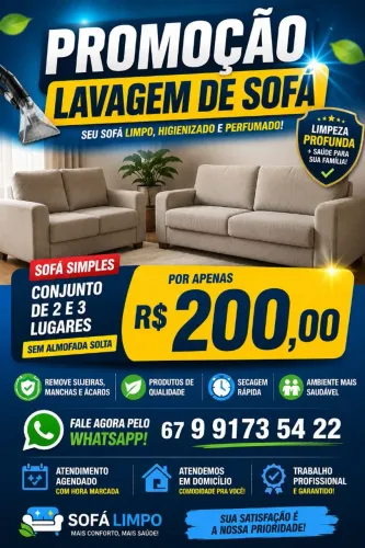Lavagem de Sofá Profissional | Higienização de Estofados em Domicílio