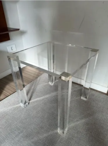 Mesa Lateral SIERRA em Acrílico Maciço - Design Moderno | Preço Promocional