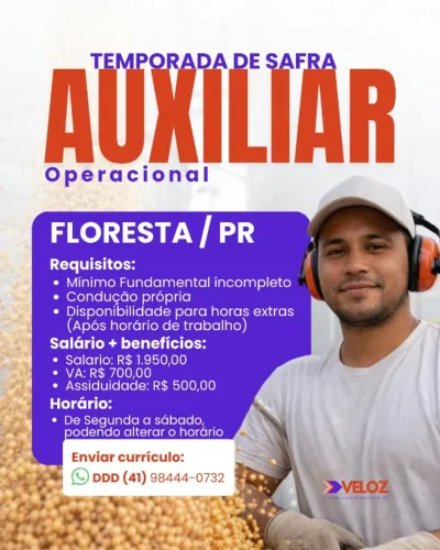 AUXILIAR OPERACIONAL - Floresta - PR