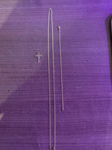 Corrente + pulseira + pingente PRATA 925