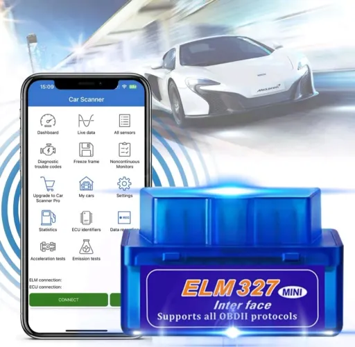 Scanner Automotivo ELM327 Mini OBD2 Bluetooth - Diagnóstico via Celular (Android)