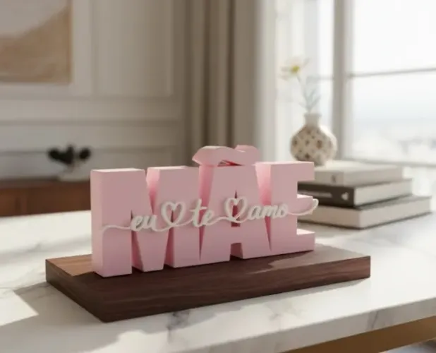 Letreiro Decoração Dia Das Mães 3d Luxo - Presente Decoração