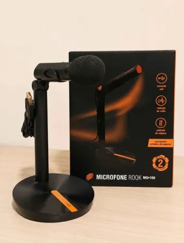 Microfone Gamer OEX USB com base