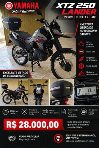 YAMAHA XTZ 250 LANDER - IMPECÁVEL - R$ 28.000