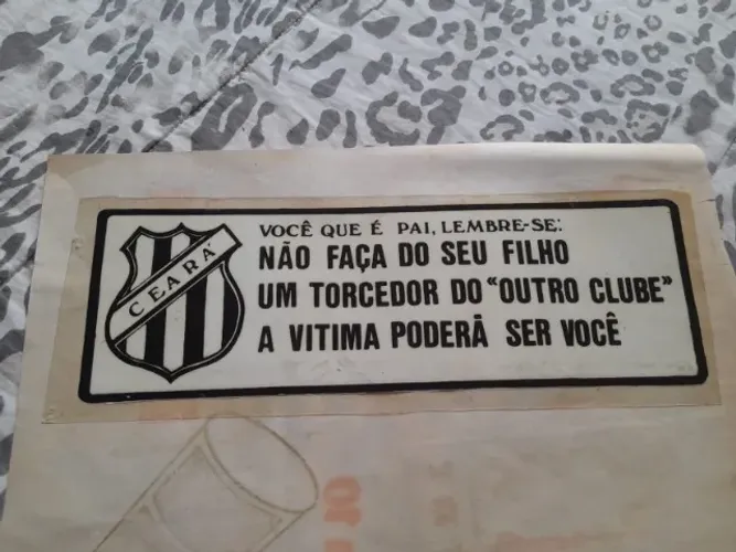 Decalque do Ceará Sporting Club - anos 70 (aviso para os pais