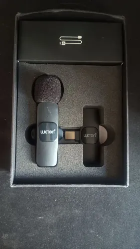 Microfone Lapela Sem Fio Lukton K9-TC-1 - Plug and Play USB-C