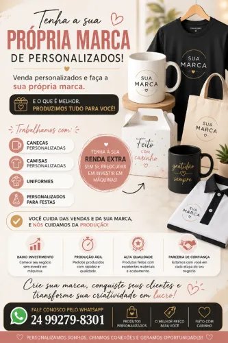 Tenha sua própria marca de personalizados