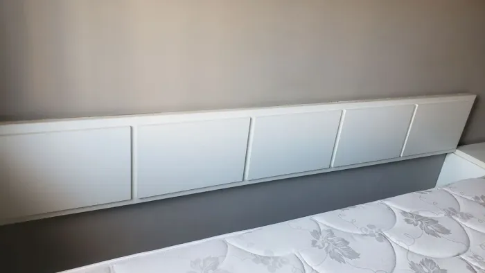 Cabeceira Planejada para Cama de Solteiro com Baú 