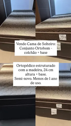 Vendo Cama de Solteiro - ortobom (colchão + base)