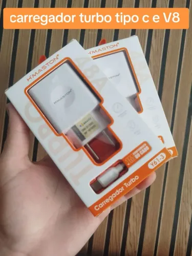 Carregador turbo tipo C, V8 ou Ios 