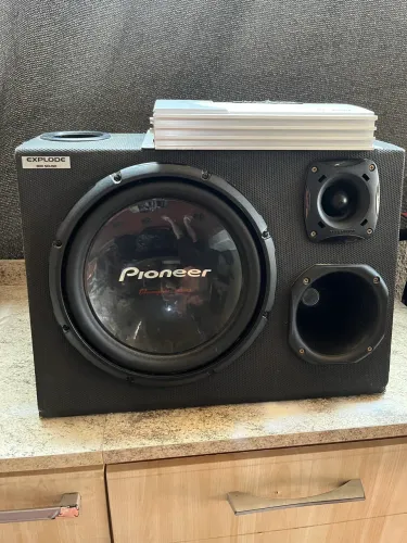 Caixa Trio com Subwoofer Pioneer 12? Bobina dupla + módulo 