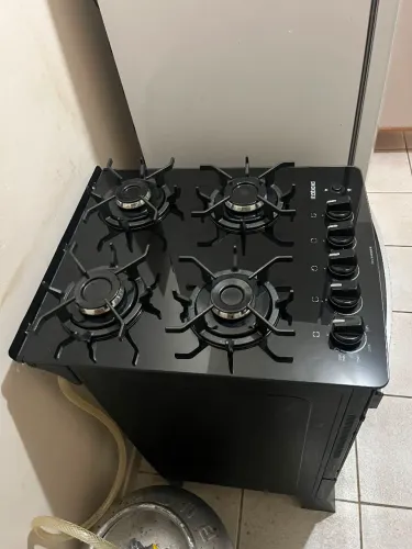 Fogão de Piso Itatiaia 4 Bocas Itaglass Plus Preto