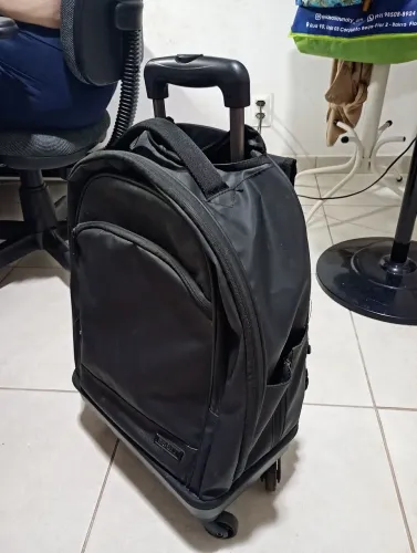 Mochila Bagaggio Advanced 4 rodas para Notebook Preta