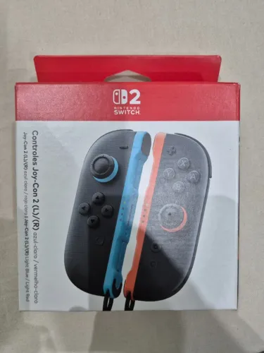 Nintendo Switch 2 Controles Joy-Con 2 Azul Claro e Vermelho Claro