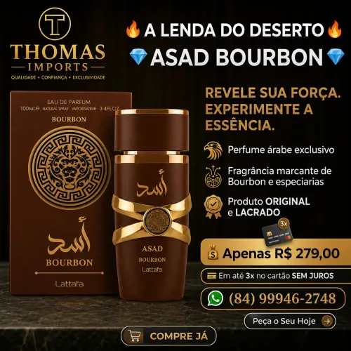 Perfume árabe Asad Bourbon ORIGINAL 