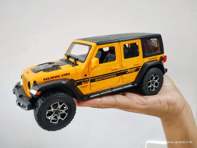 Jeep Rubicon Wrangler miniatura de ferro colecionável 1/24