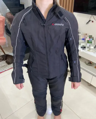 Conjunto de Motociclista Leoshi - Jaqueta e Calça com Proteções