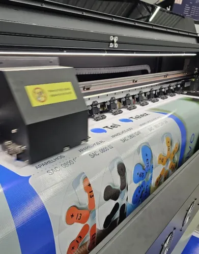 Impressão digital, Banner, lona com ilhós, Adesivo, papel de parede, personalização Frota.