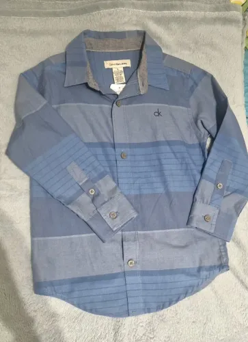 Camisa Infantil Calvin Klein Original - Manga Longa - Tamanho 4