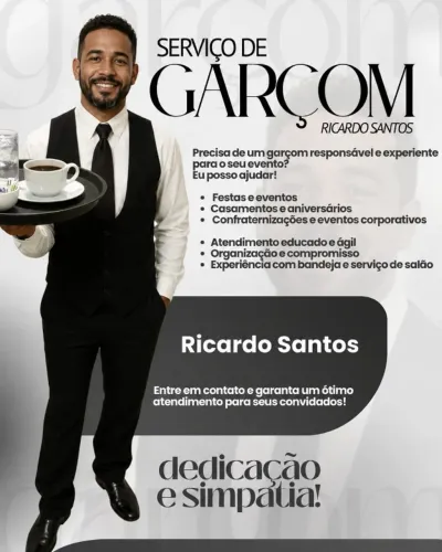 GARÇOM EVENTOS  -ORÇAMENTO SOMENTE ZAP  >71) 9_9_2_3_2-5_3_0_1