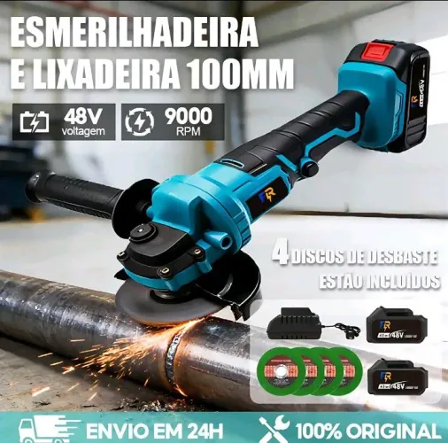 ESMERILHADEIRA E LIXADEIRA A BATERIA PRA USO BÁSICO 