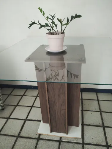 Mesa de jantar de vidro