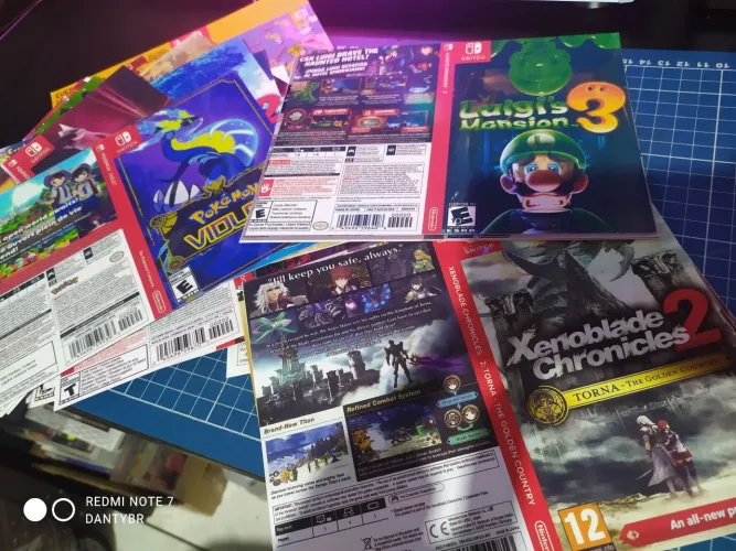 Lote com + 72 encartes repro - Nintendo switch