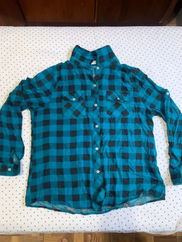 Camisa quadriculada de manga longa