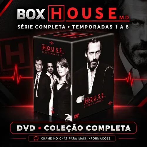 BOX DVD HOUSE M.D SÉRIE COMPLETA TEMPORADAS 1 A 8