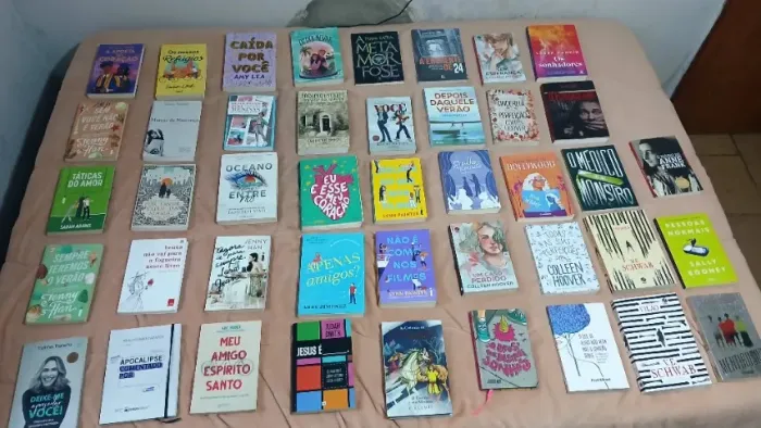 Vendo kit de 43 livros aleatórios, seminovos - lynn paintter, colleen hoover, Sally rooney